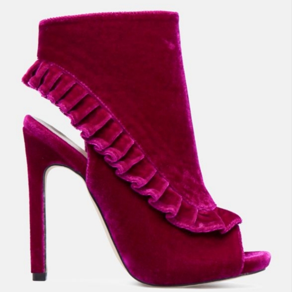 Velvet Ruffled Booties - Picture 2 of 15